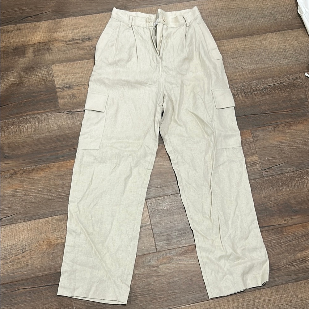 Olivaceous Cream Wide Leg Pants